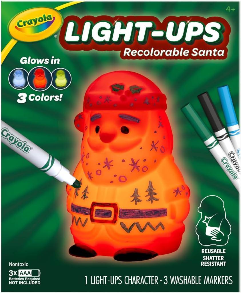 image:imageCrayola Light Ups Reindeer Recolorable Light Up Toy for Kids Reindeer Decor Glow in the Dark Holiday Gift for Kids Ages 4Santa
