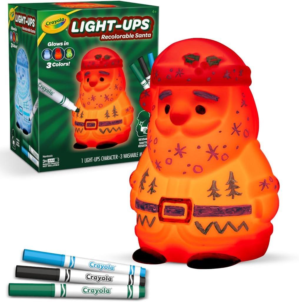 image:imageCrayola Light Ups Reindeer Recolorable Light Up Toy for Kids Reindeer Decor Glow in the Dark Holiday Gift for Kids Ages 4Santa