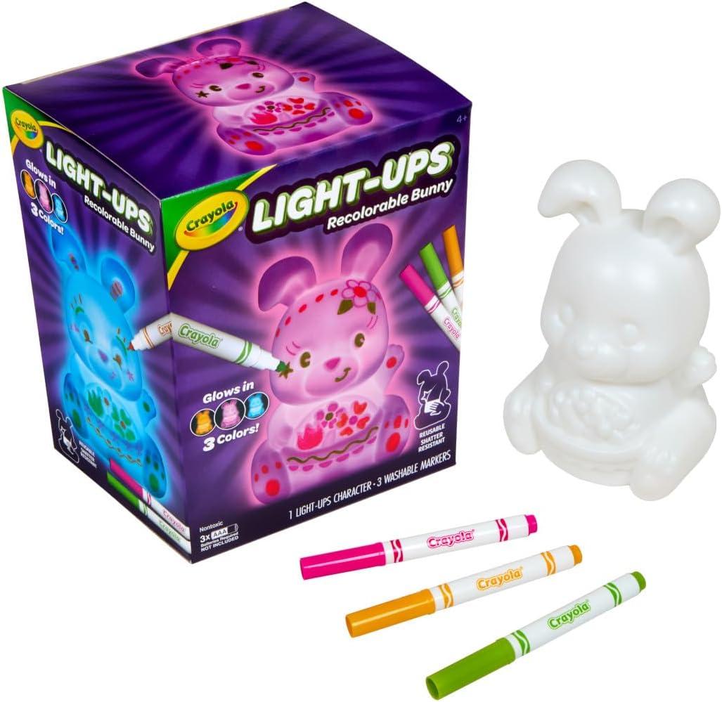image:imageCrayola LightUps  Chick Recolorable Light Up Chicken Easter Craft Decoration Easter Egg Toy for Kids Basket Stuffer for Kids Ages 4Bunny