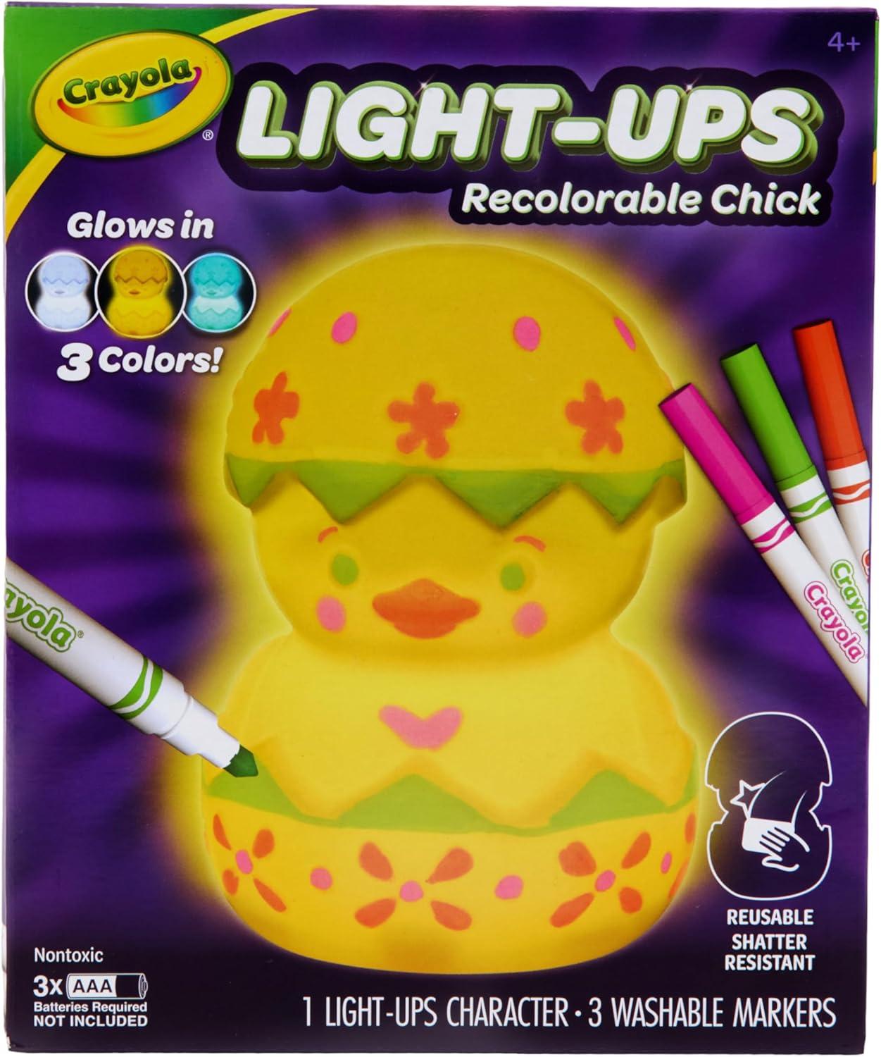 image:imageCrayola LightUps  Chick Recolorable Light Up Chicken Easter Craft Decoration Easter Egg Toy for Kids Basket Stuffer for Kids Ages 4Chick