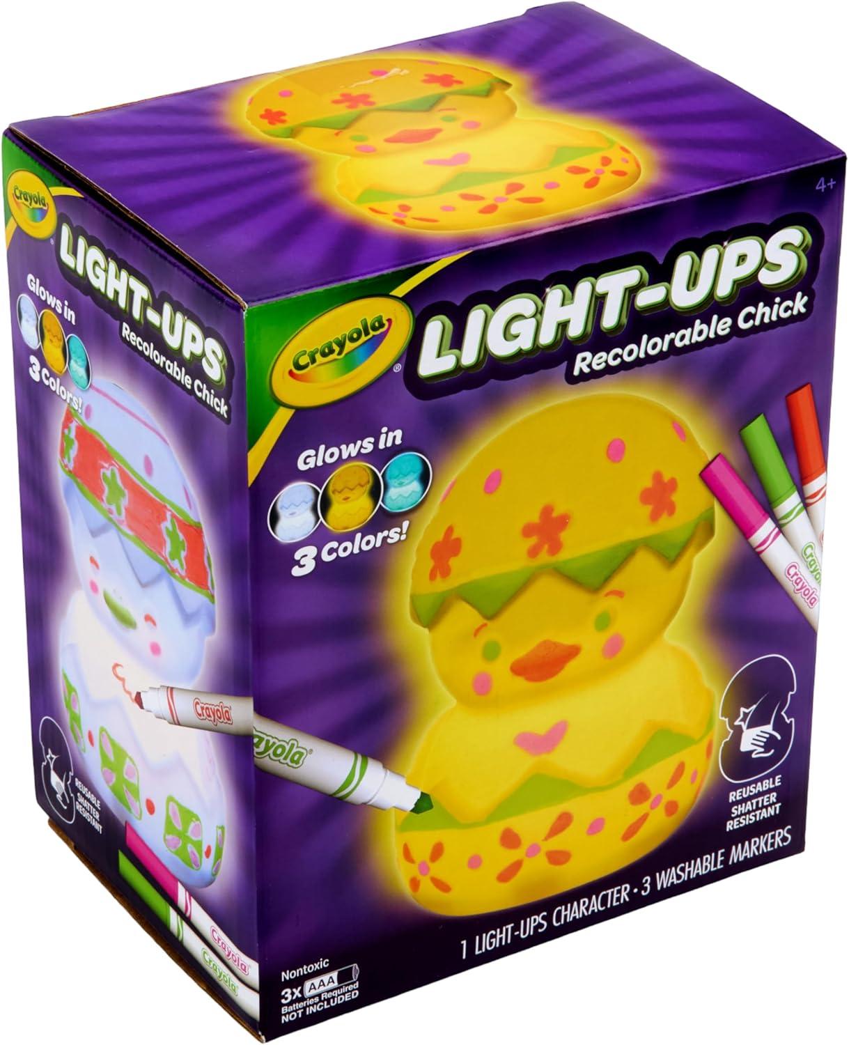 image:imageCrayola LightUps  Chick Recolorable Light Up Chicken Easter Craft Decoration Easter Egg Toy for Kids Basket Stuffer for Kids Ages 4Chick