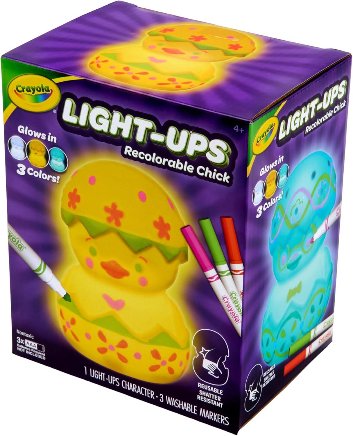 image:imageCrayola LightUps  Chick Recolorable Light Up Chicken Easter Craft Decoration Easter Egg Toy for Kids Basket Stuffer for Kids Ages 4Chick