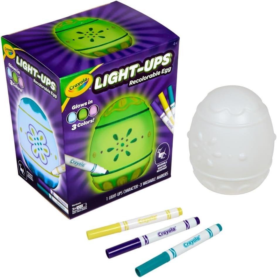 image:imageCrayola LightUps  Chick Recolorable Light Up Chicken Easter Craft Decoration Easter Egg Toy for Kids Basket Stuffer for Kids Ages 4Egg