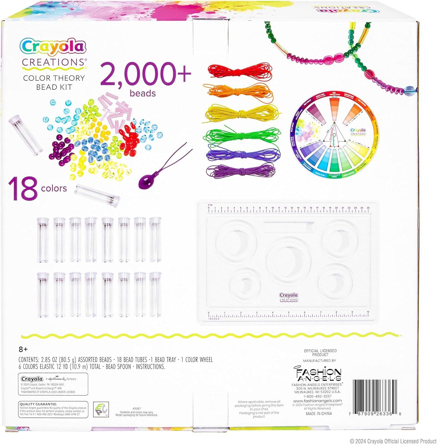 image:imageFashion Angels Crayola Creations Color Theory Bead Kit Multicolored 2000 Bead Set amp Wheel DIY Jewelry Kit for Kids Teen Girls amp Boys