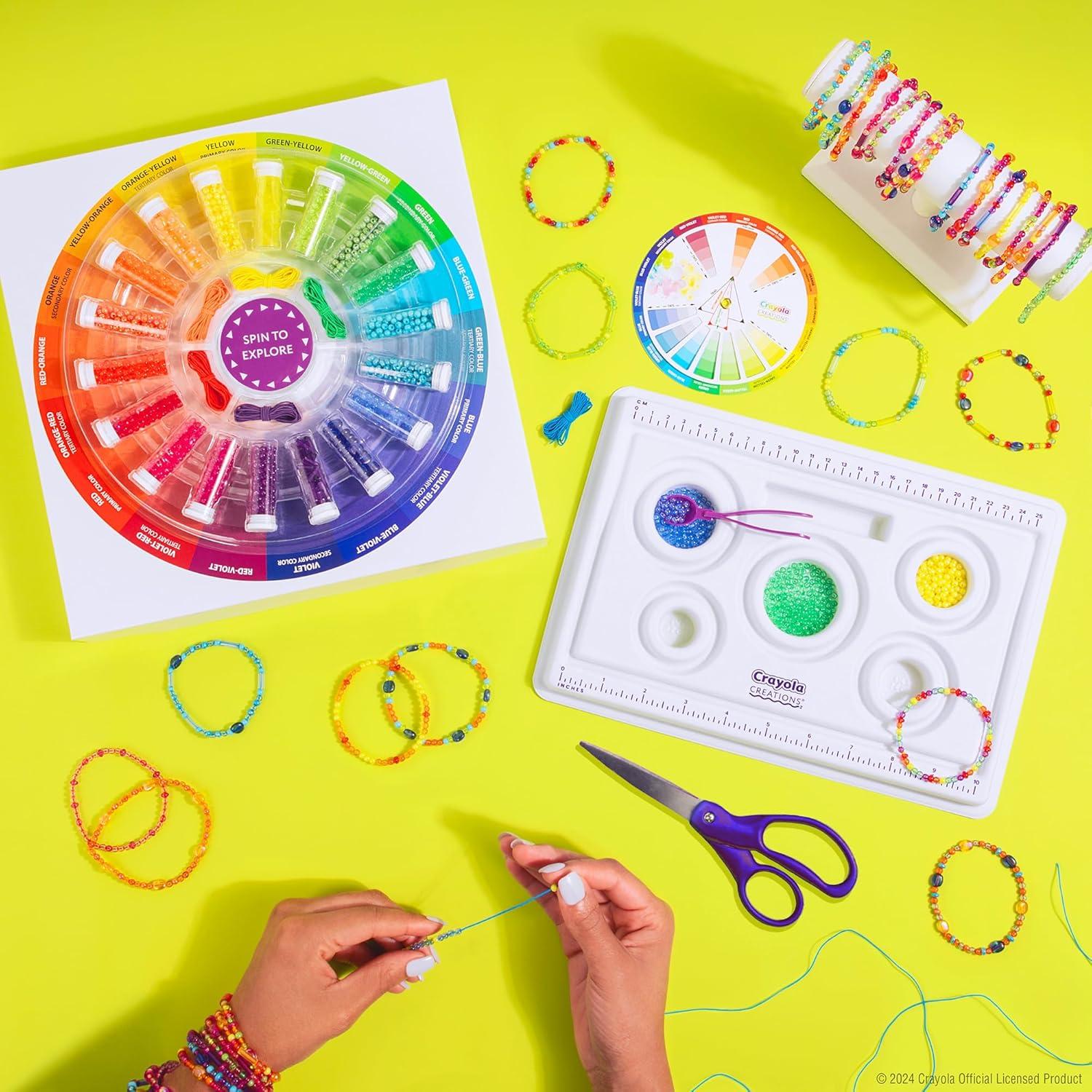 image:imageFashion Angels Crayola Creations Color Theory Bead Kit Multicolored 2000 Bead Set amp Wheel DIY Jewelry Kit for Kids Teen Girls amp Boys