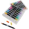 image:imageCrayola Gel Ink Pen Marker Set 14 Matte amp Glitter Pens Gel Pens for Coloring Fine Point Gift for Kids amp Teens Ages 4DualEnded Brush  Detail