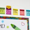 image:imageEureka 847818 Crayola Crayons Mini Alphabet Bulletin Board Set for Teachers and Classrooms Multicolor 31pcs
