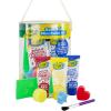 image:imageCrayola Bath Tub Mini Paint Set 9 Piece Art Kit  Brushes Sponges amp Wash Away Finger Paints Blue Yellow amp Red Color Tub Fingerpaints