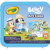 image:imageCrayola Bluey Create amp Color Art Case 75 Pcs Bluey Coloring Pages Stickers amp Markers Kids Art Kit with Storage Case Ages 5Art Case