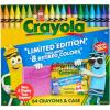 image:imageCrayola Crayon Box 64 Count With Limited Edition Colors amp Plastic Case Arts amp Crafts Coloring Supplies for Kids Back to School Essentials Ages 3Limited Edition
