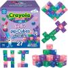 image:imageCrayola Glitter Magnetic PIP Cubes Mini Magnetic Blocks Playset STEM amp Montessori Building amp Educational Toys for Kids Travel Toys for Boys and Girls Ages 3 27Piece Set