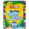 image:imageCrayola Super Tips Marker Set 150ct 2in1 Fine Point amp Broad Line Markers for Kids Gifts for Kids Colored Markers for Coloring Books 3150 Count Pack of 1