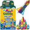 image:imageCreateOn Crayola Limited Edition Retro PIP Magnetic Tiles Mini Building Set for Kids Magnetic Tiles Kids Building Toys STEM amp Montessori Toys for Boys and Girls Ages 3 24Piece Set Retro