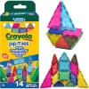 image:imageCreateOn Crayola Limited Edition Retro PIP Magnetic Tiles Set Building Set for Kids STEM Toys for Boys and Girls Ages 3 and Up 14Piece Set