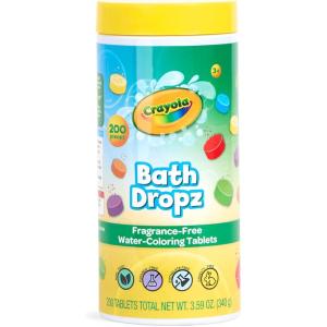 image:imageCrayola Bath Dropz Color Changing Tablets 200 Piece Fizzies Bath Bombs in Assorted Colors Fragrance Free WaterColoring Tablets