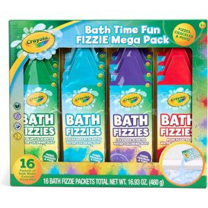 image:imageCrayola Bath Fizzies 16 Deluxe Pack Refreshing Scented Colorful Bath Fizzers for Boys Girls amp Tweens 16 Total Fizzies in 4 Assorted Scents amp Colors