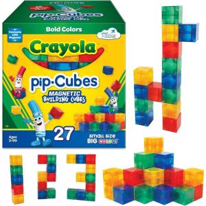 image:imageCrayola Bold Magnetic PIP Cubes Mini Magnetic Blocks Playset STEM amp Montessori Building amp Educational Toys for Kids Travel Toys for Boys and Girls Ages 3 27Piece Set