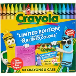 image:imageCrayola Crayon Box 64 Count With Limited Edition Colors amp Plastic Case Arts amp Crafts Coloring Supplies for Kids Back to School Essentials Ages 3Limited Edition