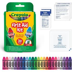 image:imageCrayola First Aid Kit 30 Pieces  First Aid Kit for Kids amp Adults TravelFriendly Compact for Home Car Camping and Traveling