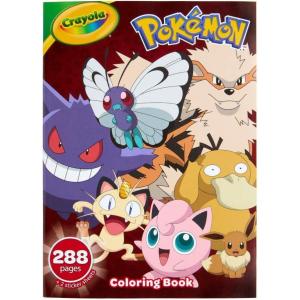 image:imageCrayola Giant Pokemon Coloring Book 288 Pages 2 Sticker Sheets Coloring Book for Kids amp Adults Travel Activity Pokemon Gift for Kids 3