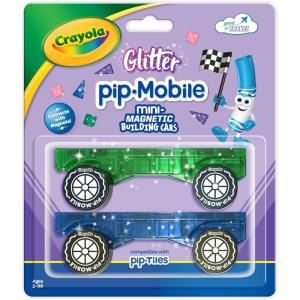 image:imageCrayola PIPMobiles Rolling Chassis Accessory for Magnetic Building Tiles  Add Wheels to Crayola PIPTile Sets  STEM Learning Toy for Kids Ages 3  Creative Educational Toy  2Pack Glitter