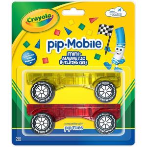 image:imageCrayola PIPMobiles Rolling Chassis Accessory for Magnetic Building Tiles  Add Wheels to Crayola PIPTile Sets  STEM Learning Toy for Kids Ages 3  Creative Educational Travel Toy  2Pack Bold