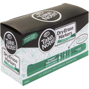 image:imageCrayola Take Note Dry Erase Markers Green Chisel Tip Markers Classroom amp Office Supplies 12 Count