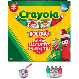 image:imageCreateOn Crayola Gingerbread House Magnetic Tiles 24pc Holiday Christmas Building Set STEM Educational Toys for Kids Ages 3 Magnetic Construction Playset for Creative Learning amp GiftsHoliday Paint On