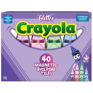 image:imageCreateOn Crayola Glitter Magnetic Tiles Building Set for Kids Magnetic Tiles Magnetic Building Toys for Kids STEM Easter Toys for Boys and Girls Ages 3 and Up 40Piece Set Glitter