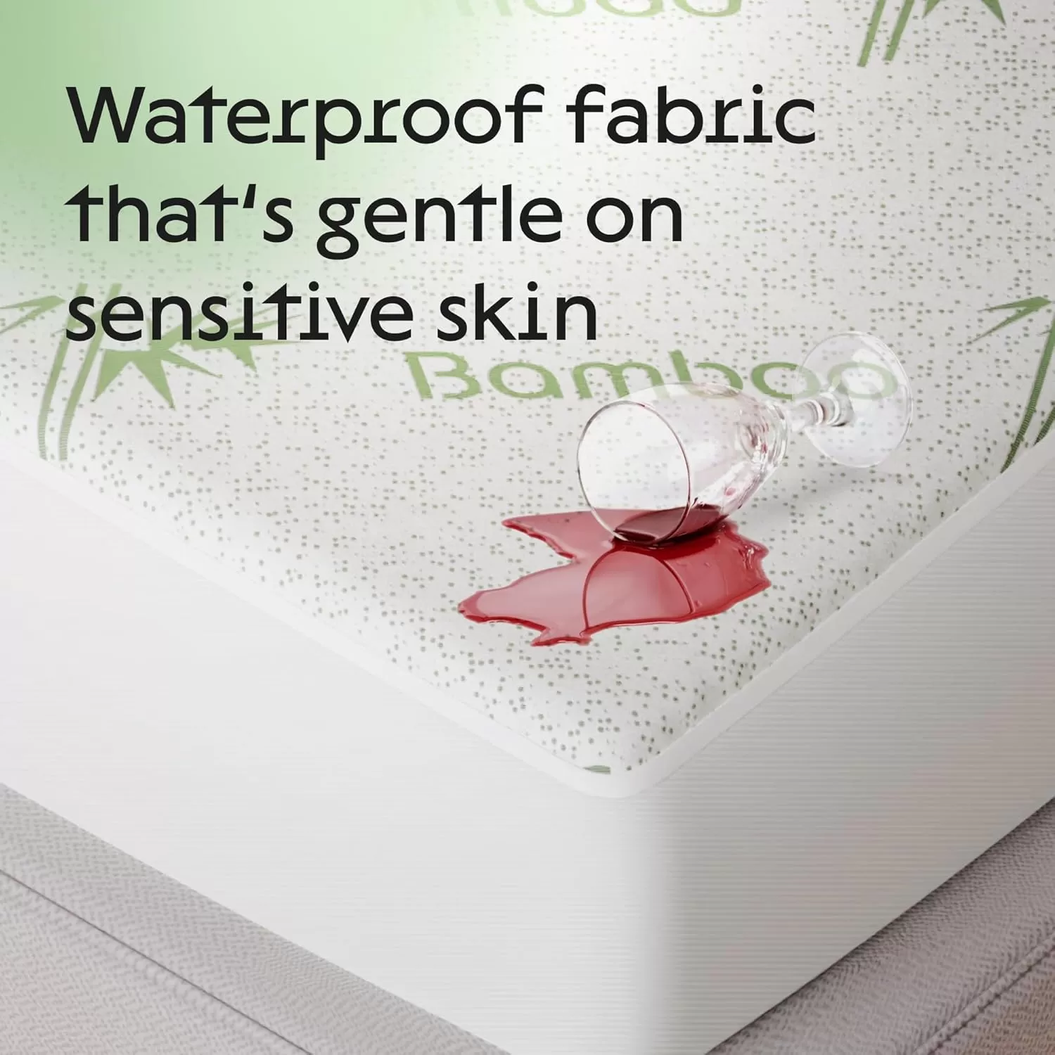 image100 Waterproof Twin Mattress Protector  360 Protection Against Spills Stains ampamp Accidents for Parents ampamp Pet Owners  Noiseless ampamp Cooling Viscose Made from Bamboo WhiteKing