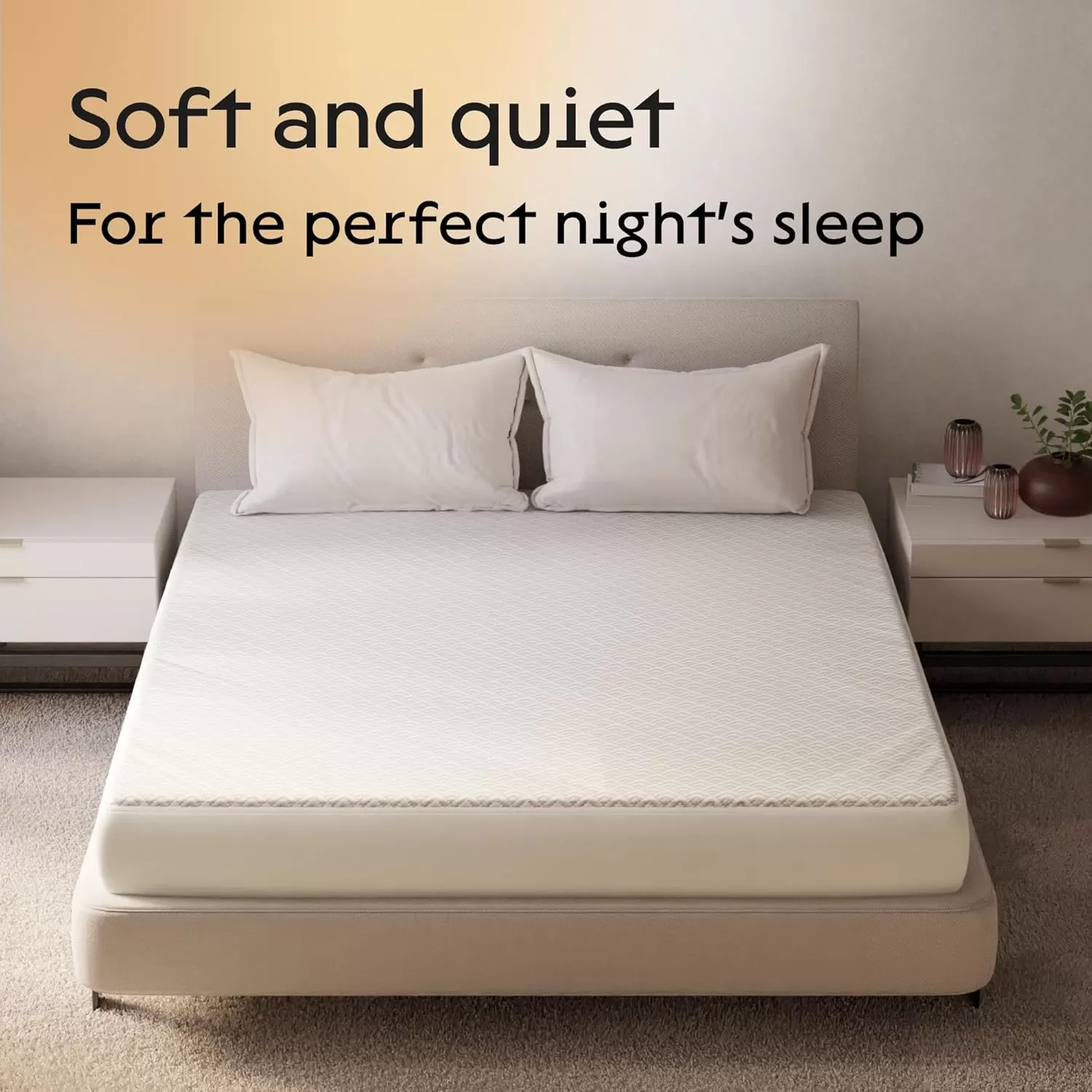 image100 Waterproof Twin Mattress Protector  360 Protection Against Spills Stains ampamp Accidents for Parents ampamp Pet Owners  Noiseless ampamp Cooling Viscose Made from Bamboo WhiteKing