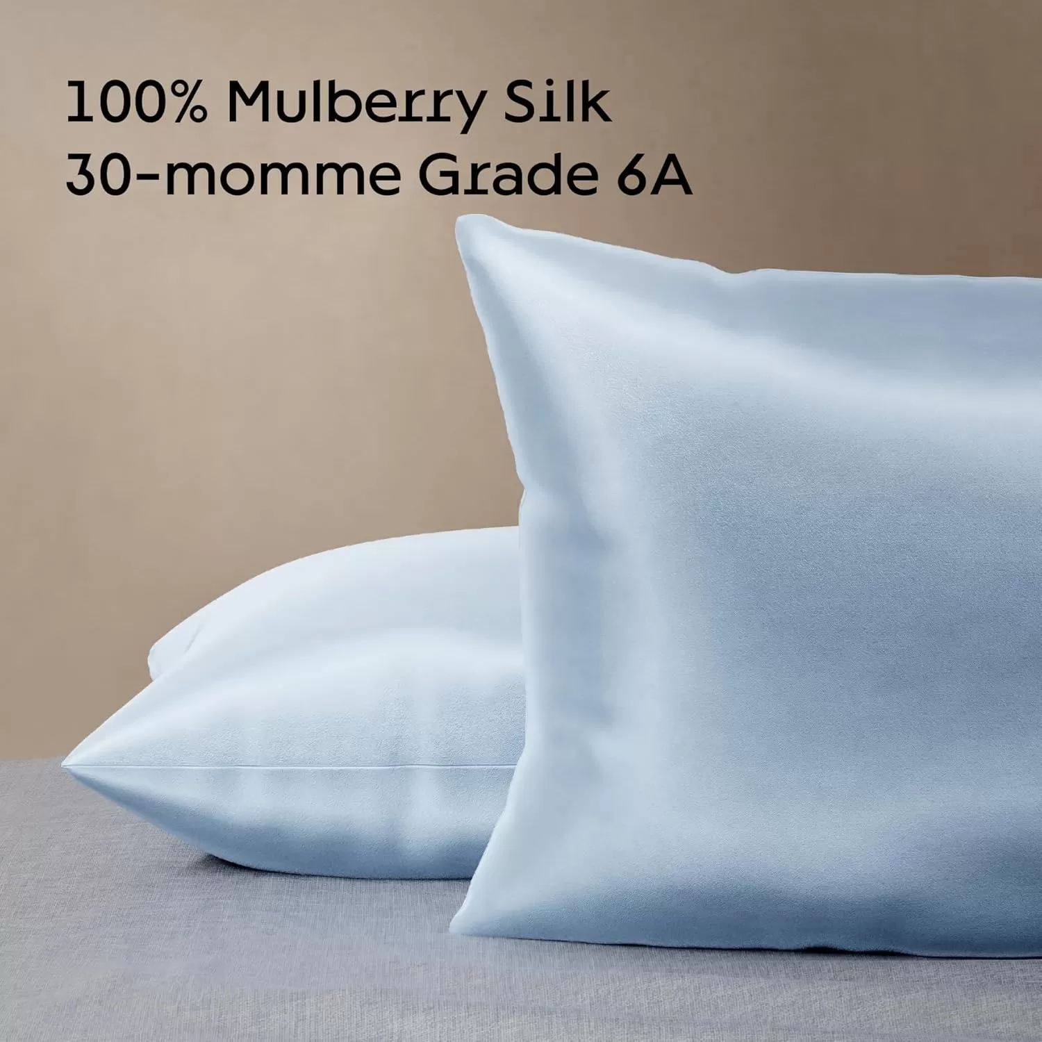 imageNiagara 100 Mulberry Silk Pillowcase  30 Momme Silk Pillow case for Hair and Skin  Grade 6A Silk Pillow Cases with Zipper  Soft ampamp Cooling Black Silk Pillowcase Queen Size 20quotx30quotBlue
