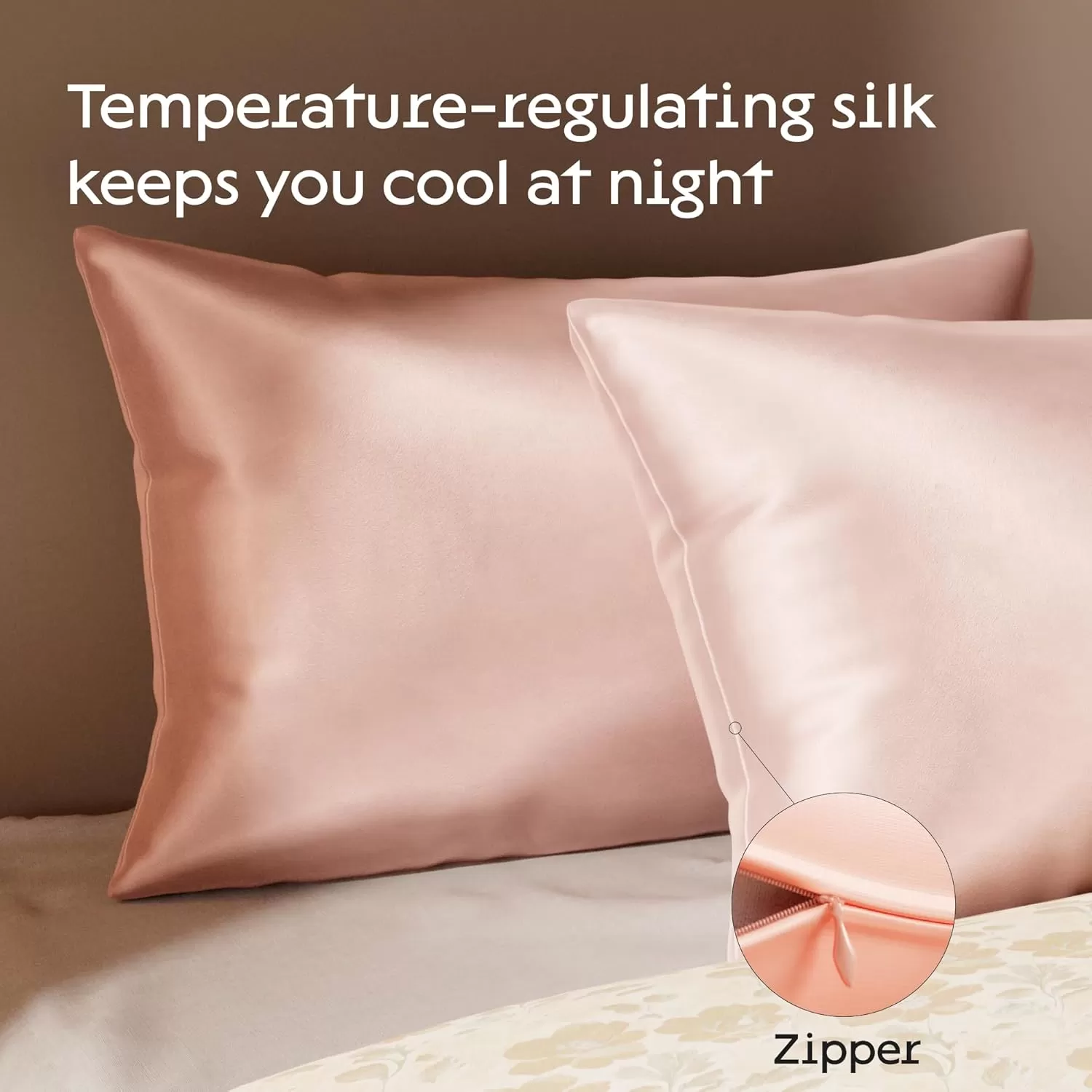 imageNiagara 100 Mulberry Silk Pillowcase  30 Momme Silk Pillow case for Hair and Skin  Grade 6A Silk Pillow Cases with Zipper  Soft ampamp Cooling Black Silk Pillowcase Queen Size 20quotx30quotPink