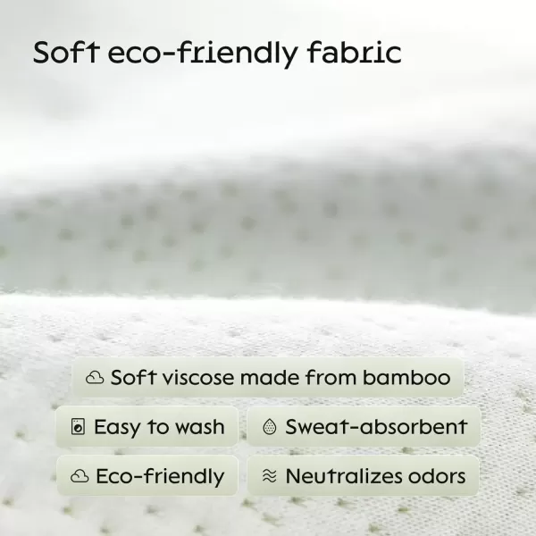 image100 Waterproof Pillow Protectors King 20x36 Pair Zippered Pillow Case Pillow Cover Guaranteed Noiseless Pad Ultra Plush Absorbent Viscose Made from Bamboo Green 2 PackGreen