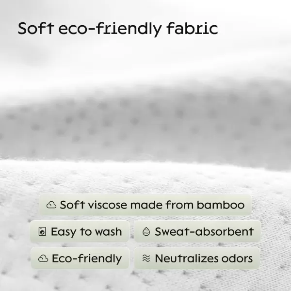 image100 Waterproof Pillow Protectors King 20x36 Pair Zippered Pillow Case Pillow Cover Guaranteed Noiseless Pad Ultra Plush Absorbent Viscose Made from Bamboo Green 2 PackWhite