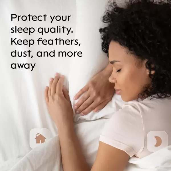 imageCloudLike Pillow Protectors with Zipper Standard Size  Breathable Cooling Pillow Covers for Hot Sleeprers  100 Resistant to Stains Dust ampamp Dirt Green 2PackGreen