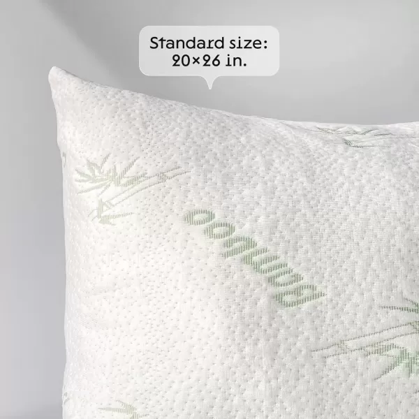imageCloudLike Pillow Protectors with Zipper Standard Size  Breathable Cooling Pillow Covers for Hot Sleeprers  100 Resistant to Stains Dust ampamp Dirt Green 2PackGreen