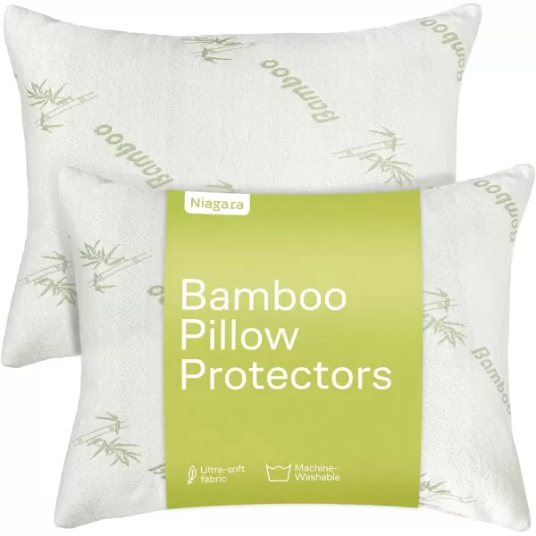 imageCloudLike Pillow Protectors with Zipper Standard Size  Breathable Cooling Pillow Covers for Hot Sleeprers  100 Resistant to Stains Dust ampamp Dirt Green 2PackGreen