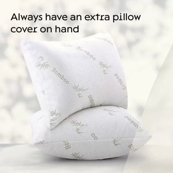 imageCloudLike Pillow Protectors with Zipper Standard Size  Breathable Cooling Pillow Covers for Hot Sleeprers  100 Resistant to Stains Dust ampamp Dirt Green 2PackGreen