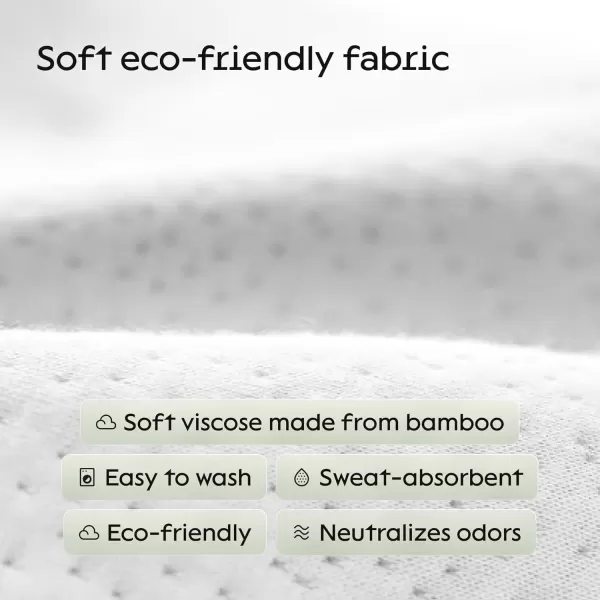 imageCloudLike Pillow Protectors with Zipper Standard Size  Breathable Cooling Pillow Covers for Hot Sleeprers  100 Resistant to Stains Dust ampamp Dirt Green 2PackWhite