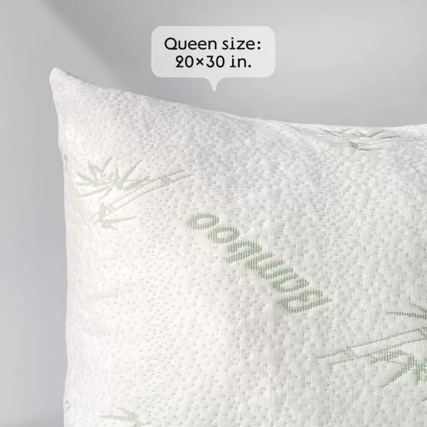imageCloudLike Pillow Protectors with Zipper Standard Size  Breathable Cooling Pillow Covers for Hot Sleeprers  100 Resistant to Stains Dust ampamp Dirt Green 2PackGreen