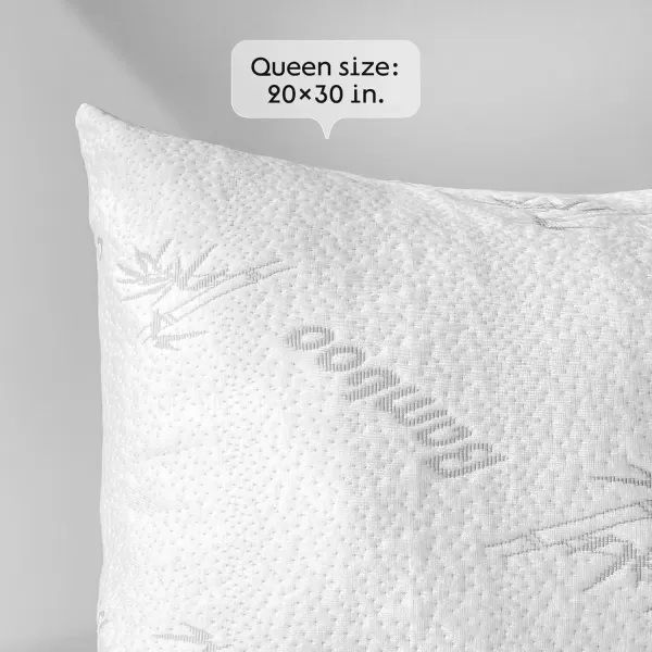 imageCloudLike Pillow Protectors with Zipper Standard Size  Breathable Cooling Pillow Covers for Hot Sleeprers  100 Resistant to Stains Dust ampamp Dirt Green 2PackWhite
