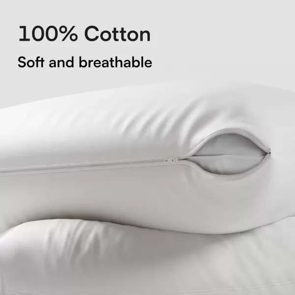 imageNiagara 100 Cotton 4 Pack Pillow Protectors Queen 20x30 Inches 34 Micron Pore Size Feather Proof Premium Tight Weave Cases Covers Zippered Breathable Non NoisyQueen 4Pack