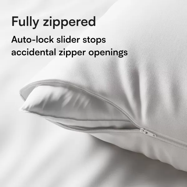 imageNiagara 100 Cotton 4 Pack Pillow Protectors Queen 20x30 Inches 34 Micron Pore Size Feather Proof Premium Tight Weave Cases Covers Zippered Breathable Non NoisyKing 4Pack