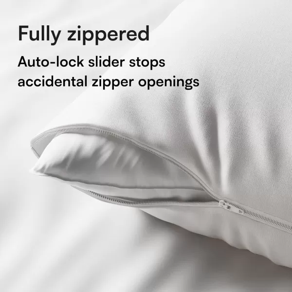 imageNiagara 100 Cotton 4 Pack Pillow Protectors Queen 20x30 Inches 34 Micron Pore Size Feather Proof Premium Tight Weave Cases Covers Zippered Breathable Non NoisyQueen 4Pack