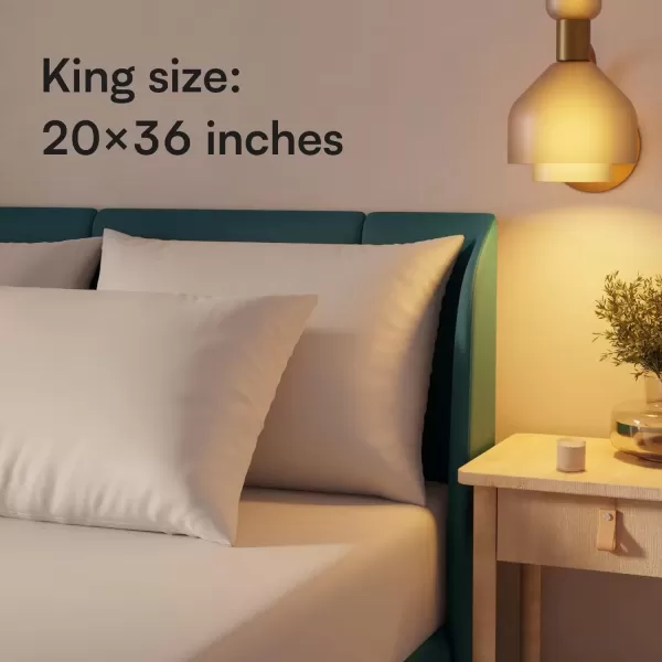 imageNiagara 100 Cotton 4 Pack Pillow Protectors Queen 20x30 Inches 34 Micron Pore Size Feather Proof Premium Tight Weave Cases Covers Zippered Breathable Non NoisyKing 4Pack