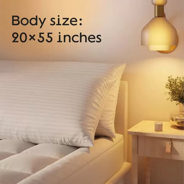 imageNiagara 2 Pack Standard Pillow Protectors with Zipper Premium Cotton Sateen Blend Tight Weave Lab Tested Non Noisy Zip Covers Breathable Non Crinky 20x26 InchesBody