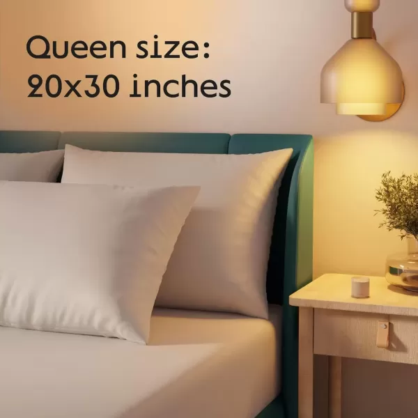 imageNiagara 4 Pack King Pillow Protectors with Zipper Premium Cotton Sateen Blend Tight Weave Lab Tested Non Noisy Zip Covers Breathable Non Crinky 20x36 InchesQueen
