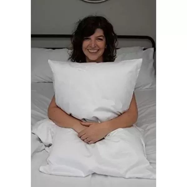 imageNiagara 4 Pack Pillow Protectors Queen 20x30 Inches Lab Certified Ultra Fresh Treated 100 Cotton Non Crinkle Quiet Breathable Zipper Covers Cases WhiteQueen