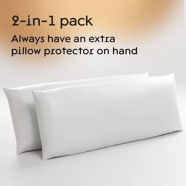 imageNiagara 4 Pack Waterproof Pillow Protectors Standard 20x26 Inches Smooth Zipper Premium Encasement Covers Quiet Cases Set WhiteBody